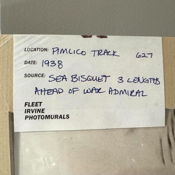 Seabiscuit Man O War Horse Racing Photo Print Set Of 3 Fleet Irvine Photomurals - Picture 2 of 9